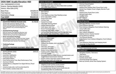 2026 GMC Acadia Elevation