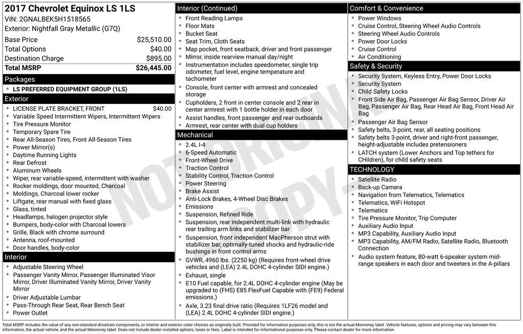 2017 Chevrolet Equinox LS