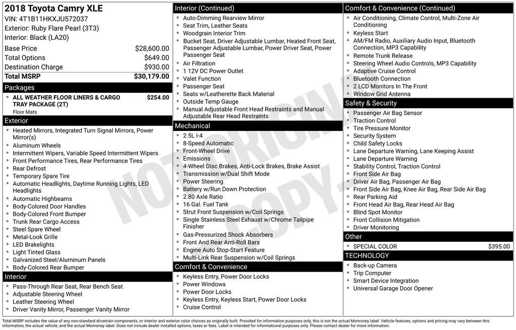 2018 Toyota Camry XLE