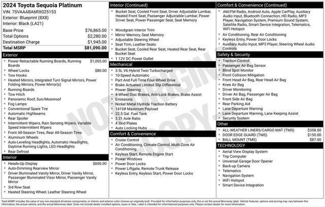 2024 Toyota SEQUOIA 4WD Platinum