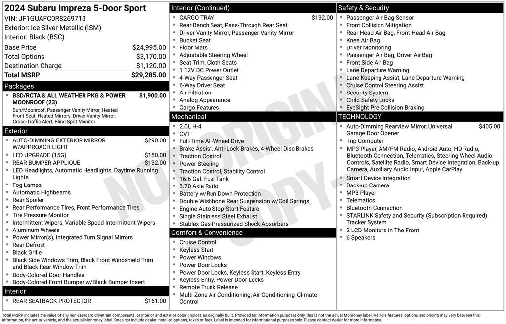 2024 Subaru Impreza Sport