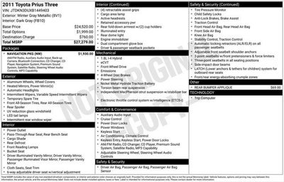 2011 Toyota PRIUS Three
