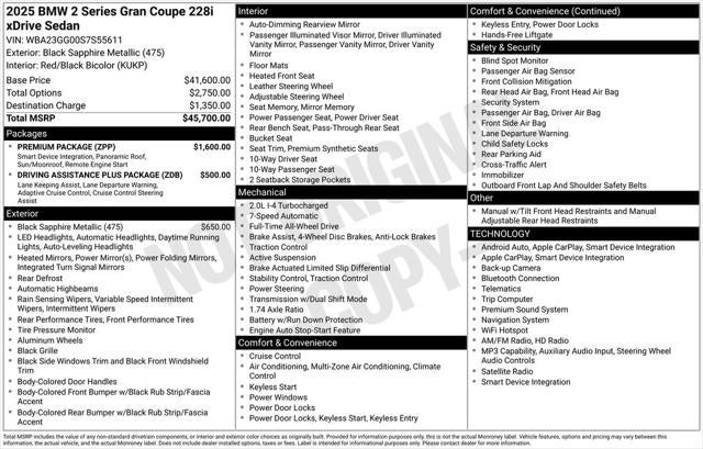 2025 BMW 228i 228 xDrive Gran Coupe