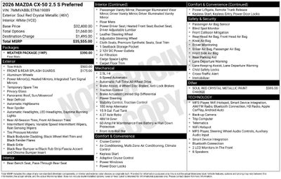 2026 Mazda Mazda CX-50 2.5 S Preferred AWD