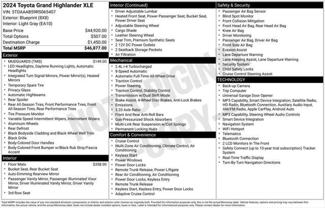 2024 Toyota Grand Highlander XLE