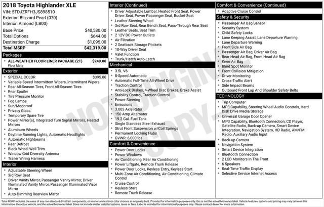 2018 Toyota Highlander XLE