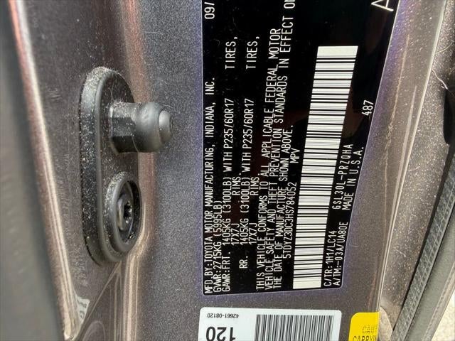 2017 Toyota SIENNA XLE 3.5L XLE 8 Passenger