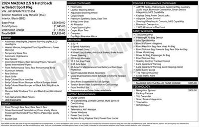 2024 Mazda Mazda3 2.5 S Select Sport