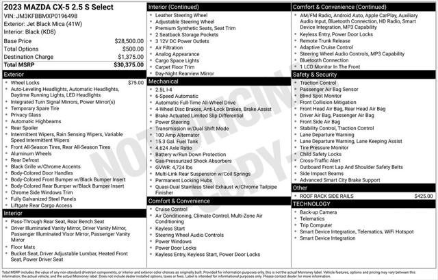 2023 Mazda Mazda CX-5 2.5 S Select Package