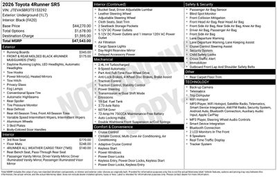 2026 Toyota 4Runner SR5