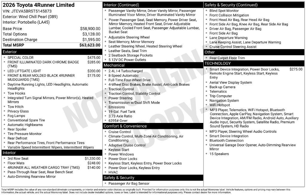 2026 Toyota 4Runner Limited