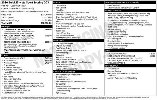2026 Buick Envista Sport Touring