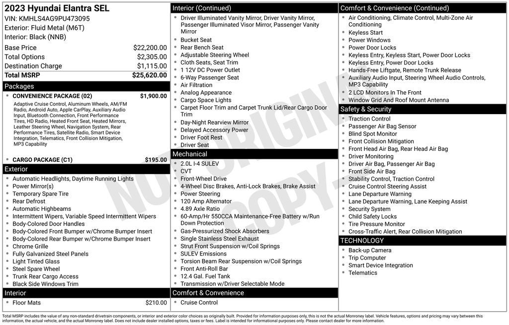 2023 Hyundai Elantra SEL