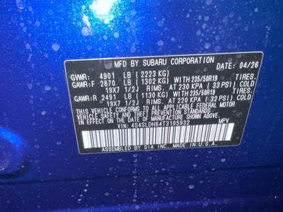 2026 Subaru FORESTER Sport Onyx Edition