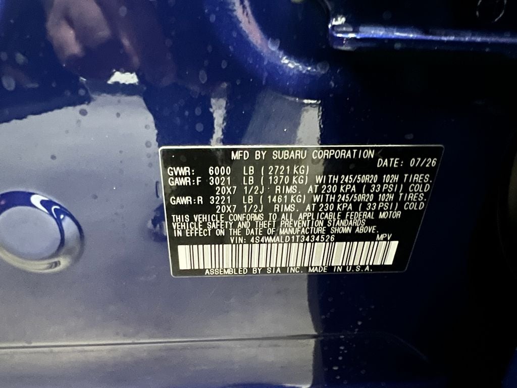 2026 Subaru ASCENT Onyx Edition Touring 7-Passenger