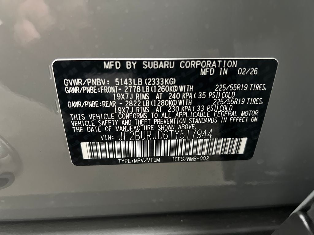 2026 Subaru OUTBACK Touring XT