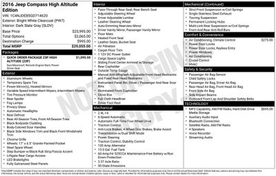 2016 Jeep Compass High Altitude