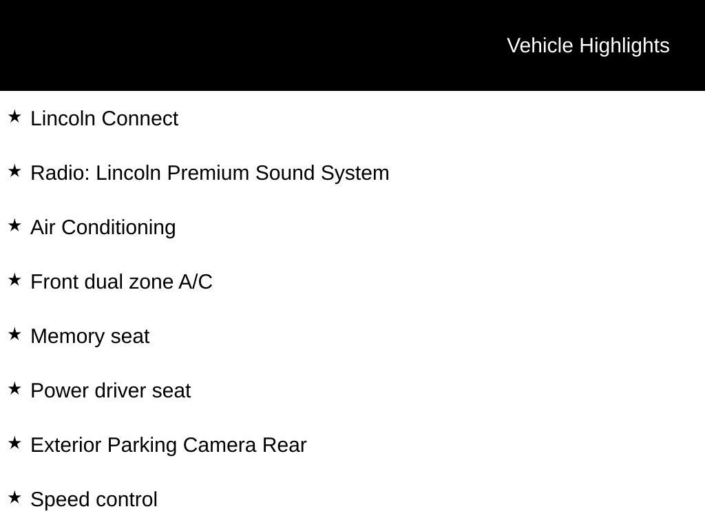 2020 Lincoln MKZ Standard