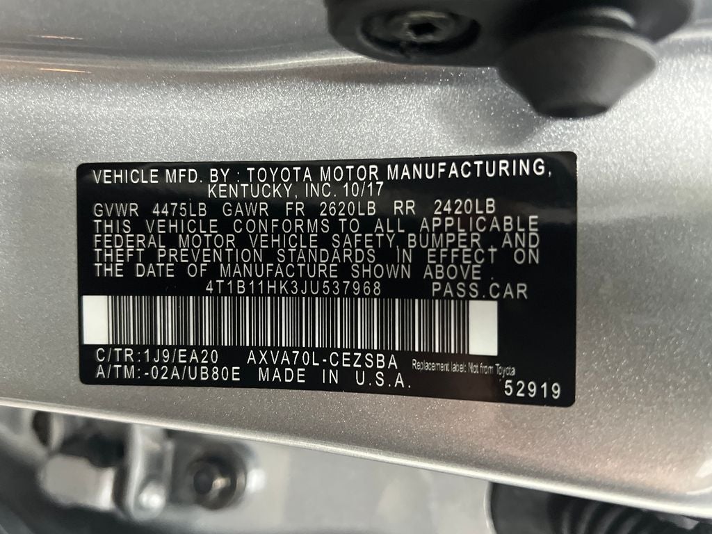 2018 Toyota Camry SE