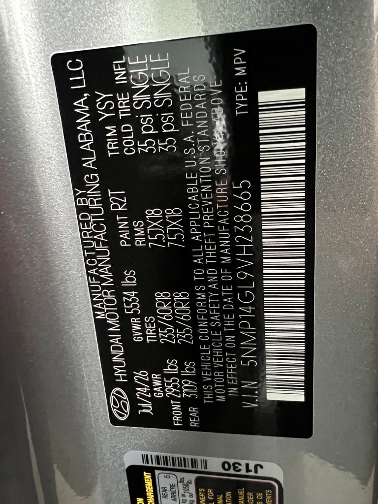 2027 Hyundai Santa Fe SE