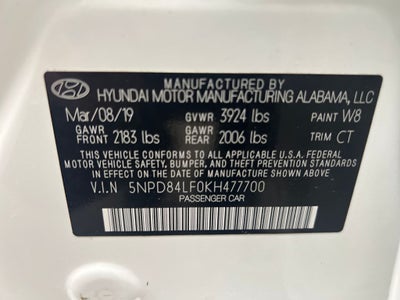 2019 Hyundai Elantra Value Edition
