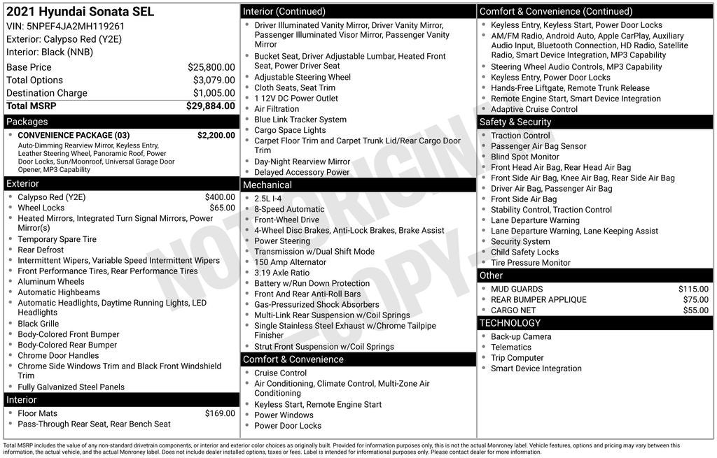 2021 Hyundai Sonata SEL