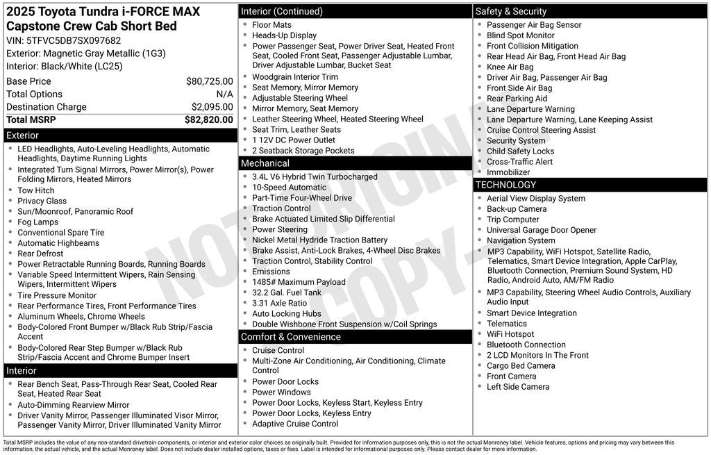 2025 Toyota Tundra Hybrid Capstone