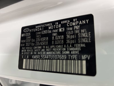 2026 Hyundai Palisade Hybrid Blue SEL 8 Passenger