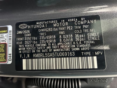 2026 Hyundai Palisade Hybrid Blue SEL 8 Passenger
