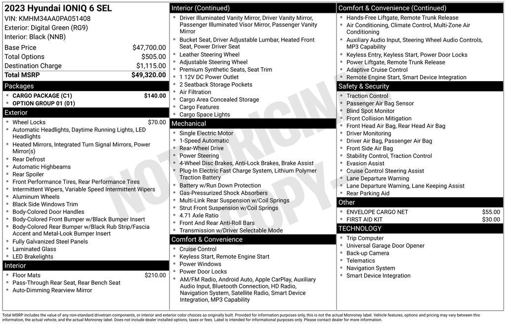 2023 Hyundai IONIQ 6 SEL