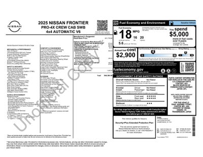 2025 Nissan Frontier Crew Cab PRO-4X®