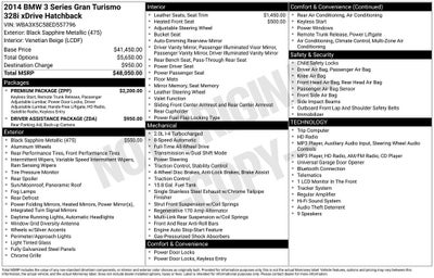 2014 BMW 3 Series 328i xDrive Gran Turismo