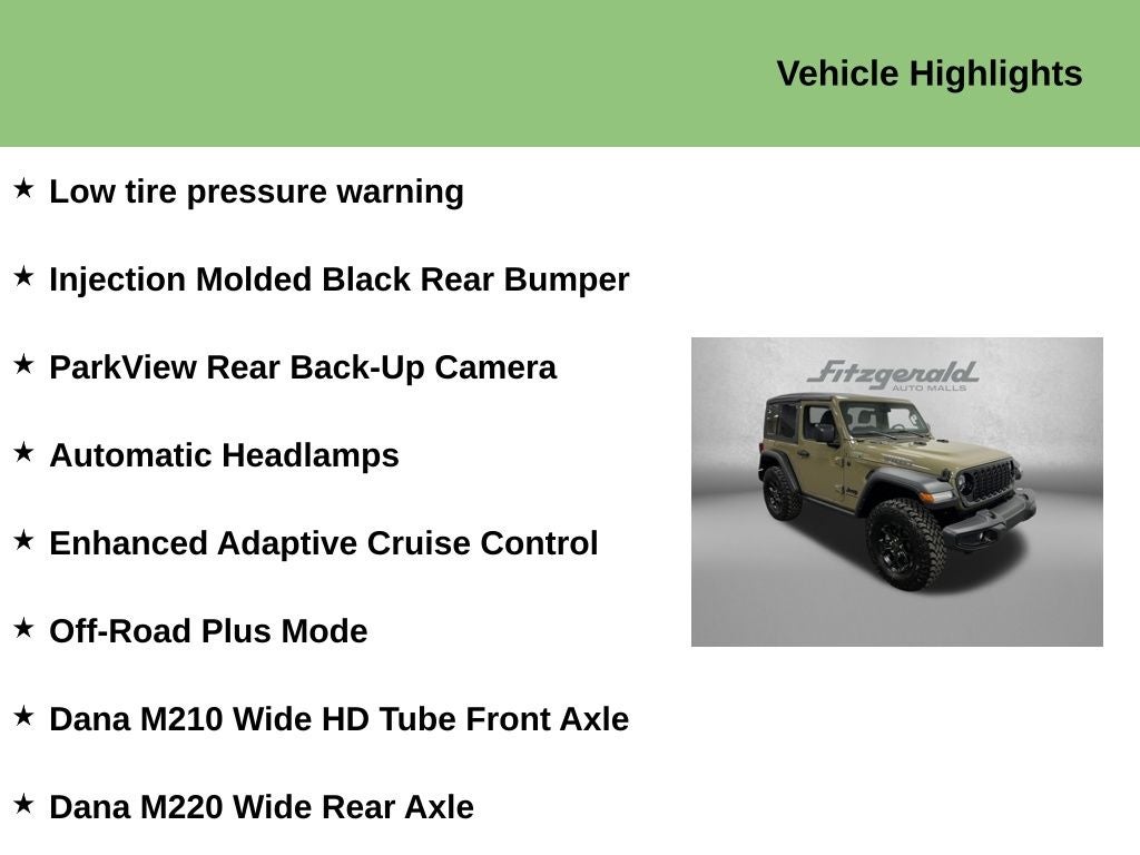 2025 Jeep Wrangler 2-Door Willys 4x4