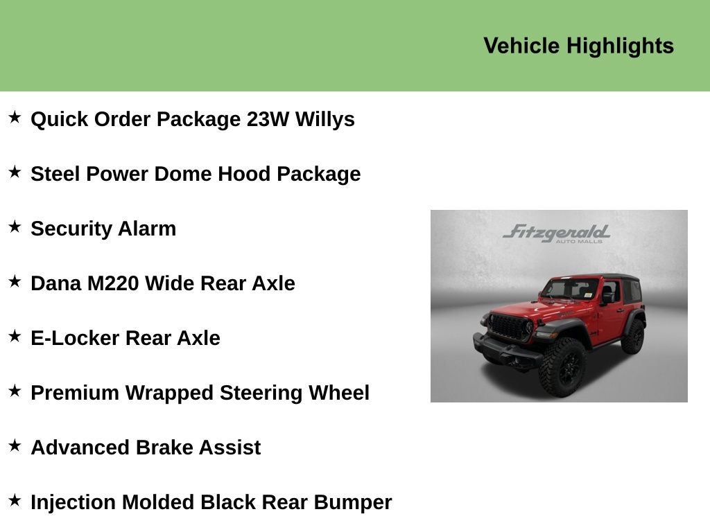 2026 Jeep Wrangler WRANGLER 2-DOOR WILLYS