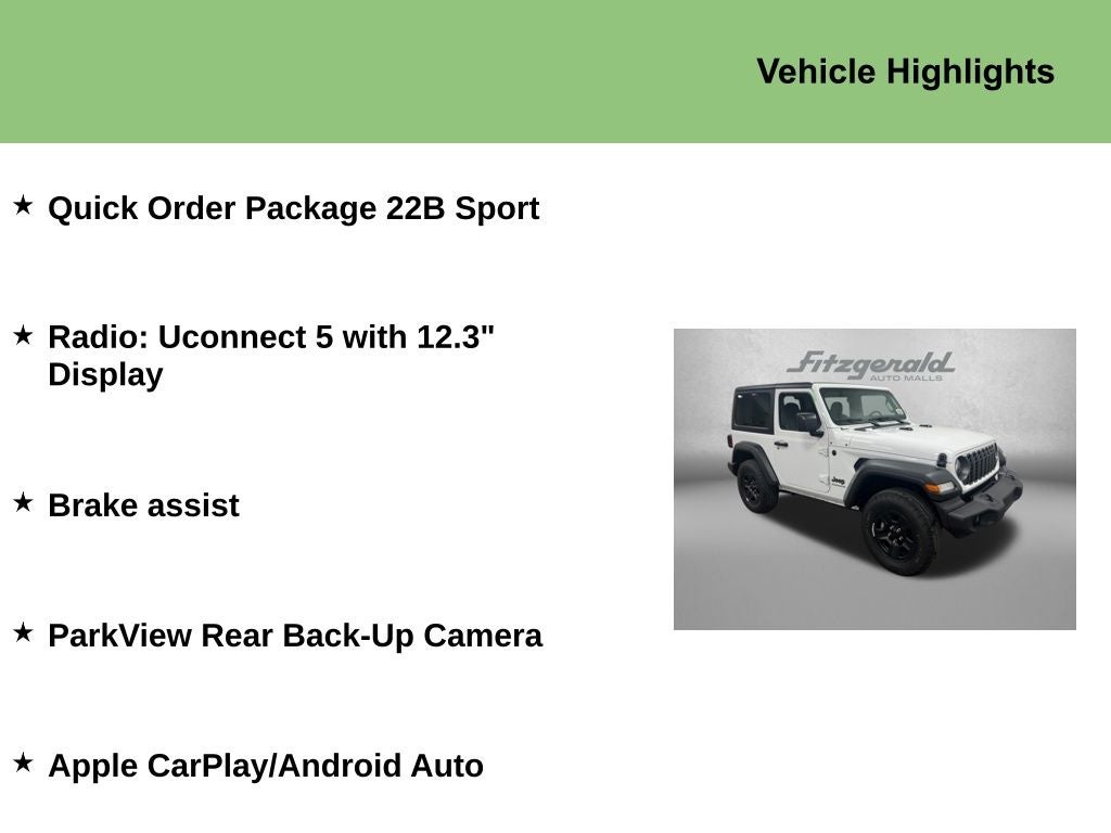 2026 Jeep Wrangler WRANGLER 2-DOOR SPORT