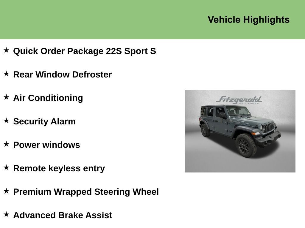 2025 Jeep Wrangler WRANGLER 4-DOOR SPORT S