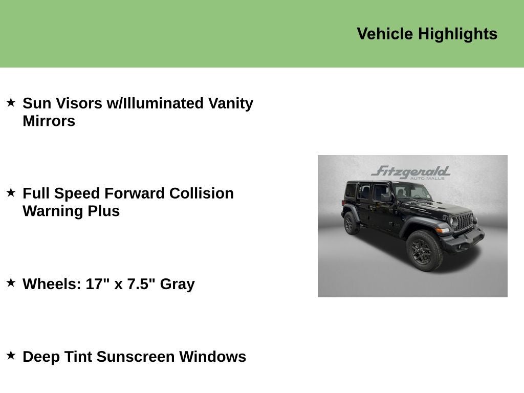 2025 Jeep Wrangler WRANGLER 4-DOOR SPORT S
