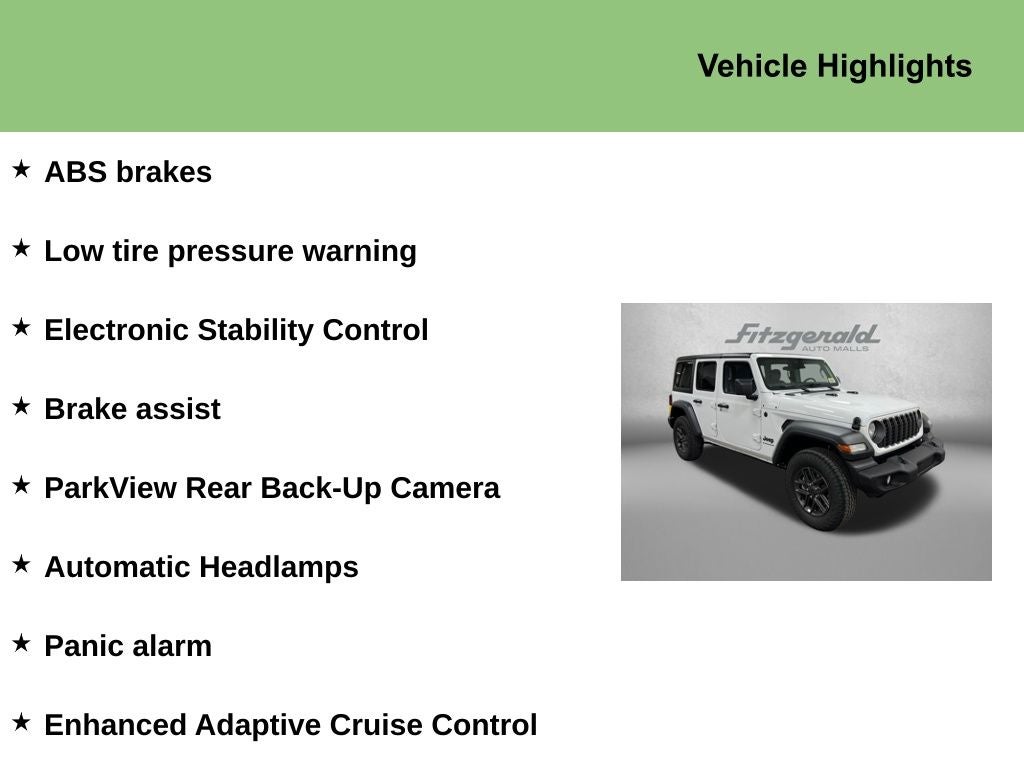 2026 Jeep Wrangler WRANGLER 4-DOOR SPORT S