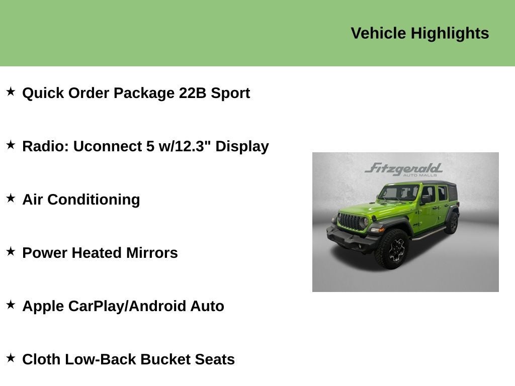 2025 Jeep Wrangler 4-Door Sport 4x4