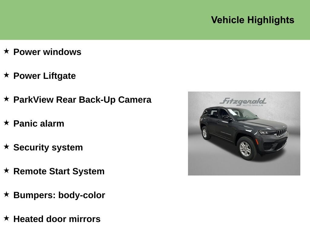 2025 Jeep Grand Cherokee GRAND CHEROKEE LAREDO 4X2