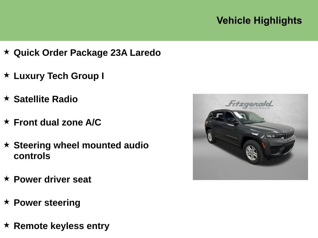 2025 Jeep Grand Cherokee GRAND CHEROKEE LAREDO 4X2