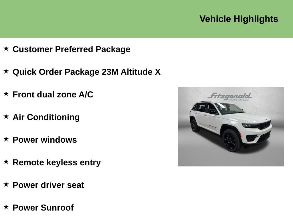 2025 Jeep Grand Cherokee GRAND CHEROKEE ALTITUDE X 4X4