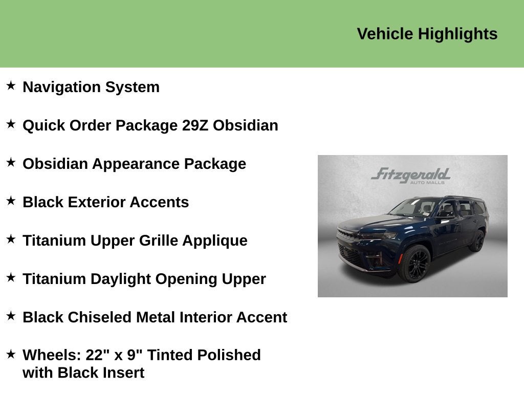 2026 Jeep Grand Wagoneer GRAND WAGONEER SUMMIT OBSIDIAN 4X4