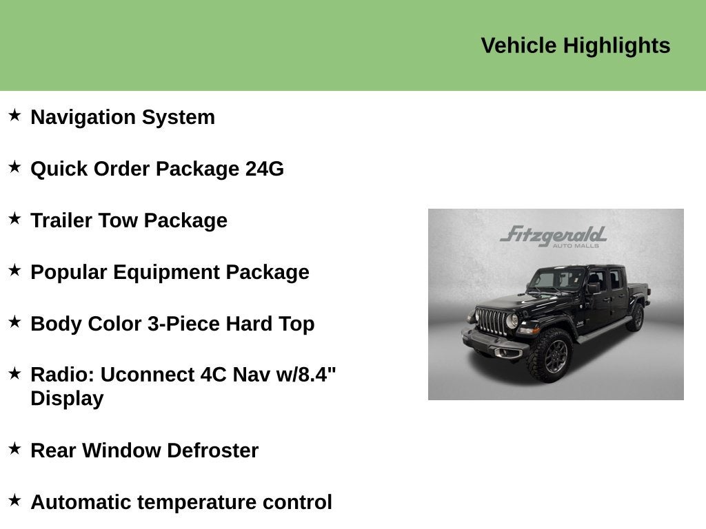 2022 Jeep Gladiator Overland 4x4
