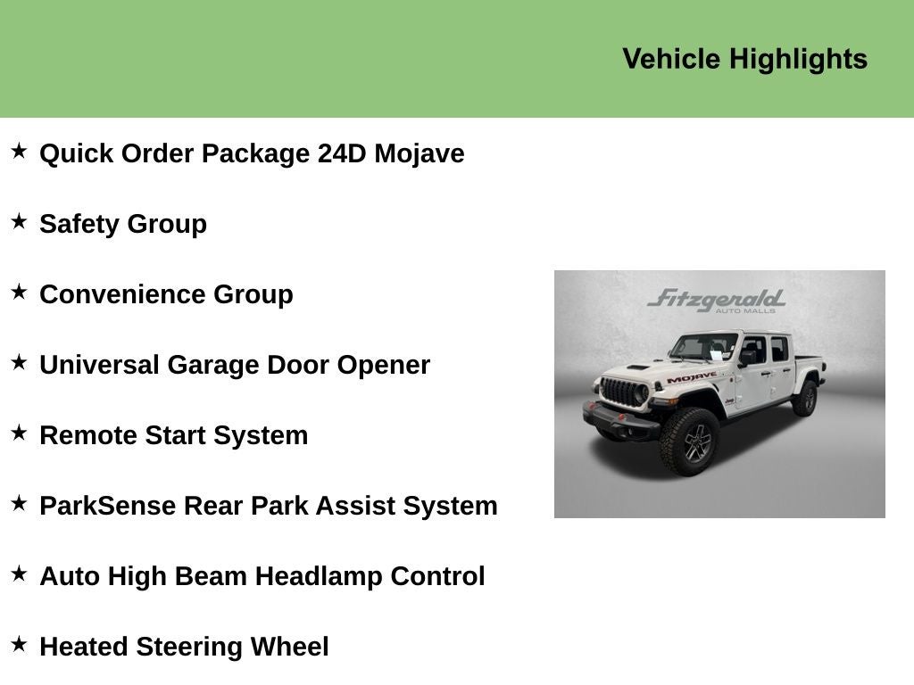 2026 Jeep Gladiator GLADIATOR MOJAVE 4X4