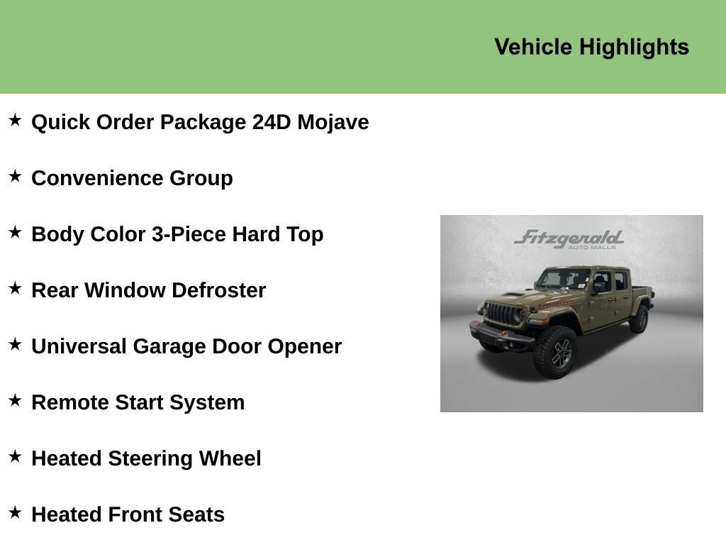 2026 Jeep Gladiator GLADIATOR MOJAVE 4X4