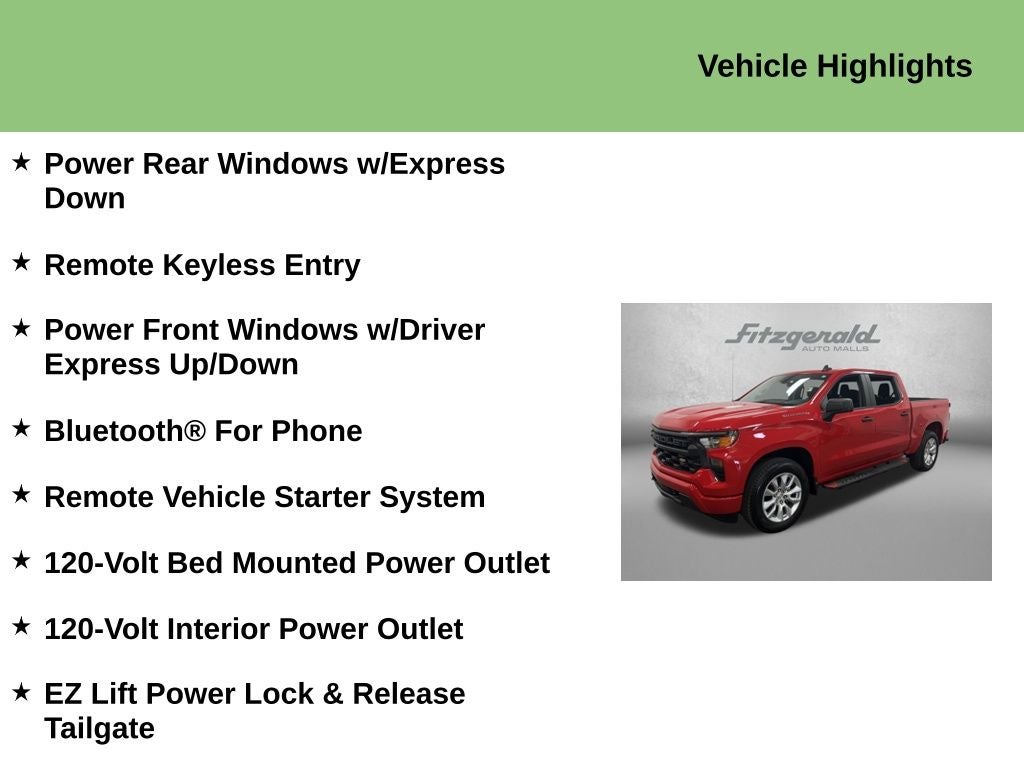 2025 Chevrolet Silverado 1500 2WD Crew Cab Short Bed Custom