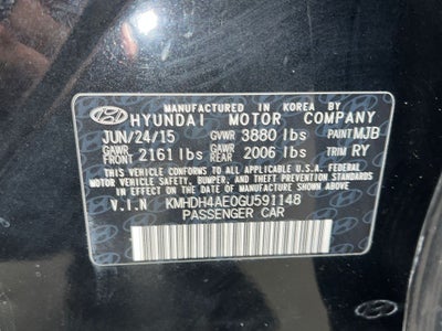 2016 Hyundai Elantra Value Edition