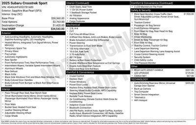2025 Subaru Crosstrek Sport