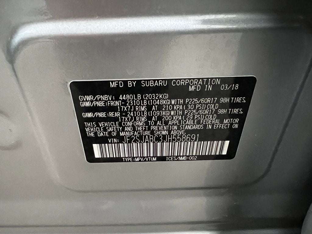 2018 Subaru Forester 2.5i